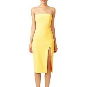 NWT Jay Godfrey sunflower Thompson midi strapless dress
